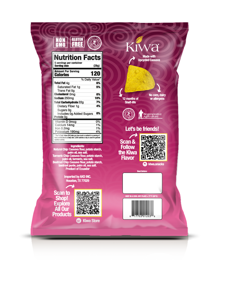 
                  
                    KIWA GRAIN-FRE TORTILLA CHIPS COLOR MIX 5OZ X 12U
                  
                
